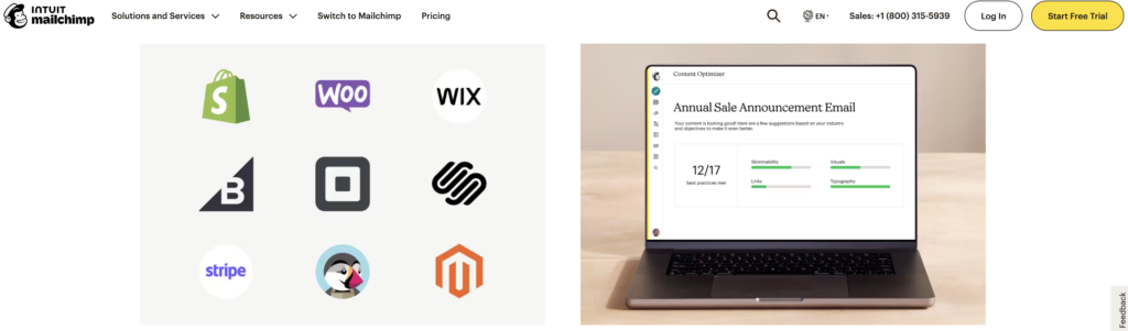 Sendgrid vs Mailchimp: mailchimp features